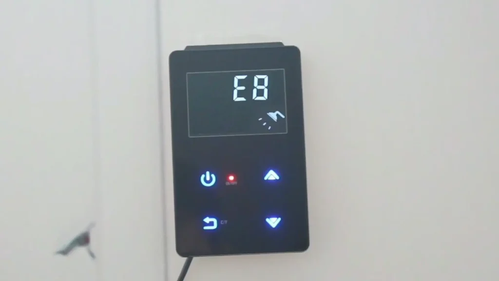 fogatti tankless water heater e8 error code